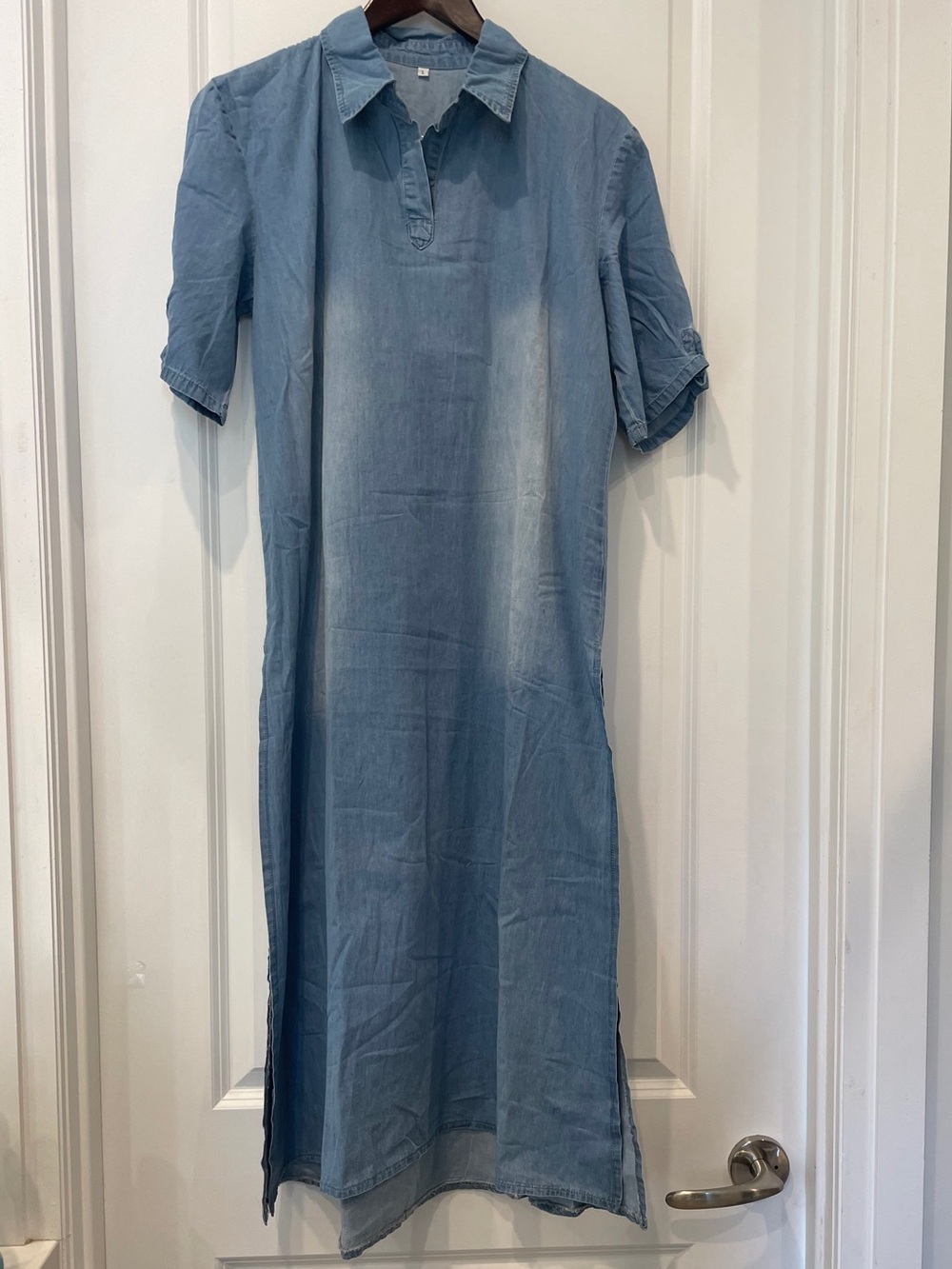 Light Blue Denim Shirt Dress